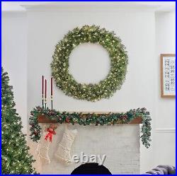 National Christmas Tree Company NF-48WLO 48 Prelit Clear Wreath-Norwood Fir