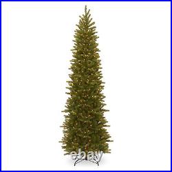 National Tree Company 9 Foot Fir Slim Christmas Tree with Stand and Lights (Used)