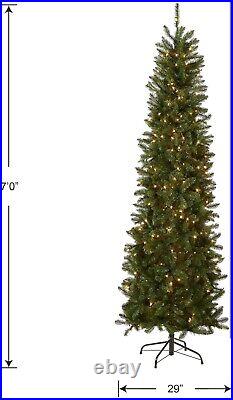 National Tree Company Artificial Pre-Lit Slim Christmas Tree Green Kingswood