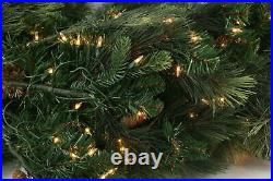 National Tree Company CAP3-330-90 9 Foot Carolina Pine Slim Tree w Pre Lit LEDs