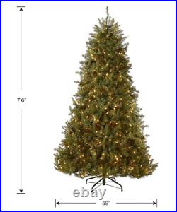 National Tree Company Pre-Lit Christmas Tree, Dunhill Fir, 7.5 Ft, White Lights