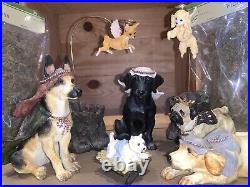 Nativity Big Sky Carvers Canine Dogtivity Dogs 9pc Manger Moss COMPLETE