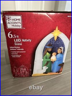 Nativity Scene Holiday Inflatable Christmas Yard Decor Home Accents 6.5 ft