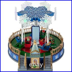 Northlight 12 LED Animated Carnival Blizzard Ride Christmas Village Display