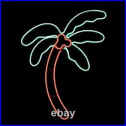 Northlight 24.5 Neon Style LED Coconut Palm Tree Window Silhouette Decoration