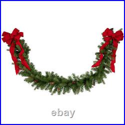 Northlight 25' x 12 Noble Fir Commercial Christmas Garland with Berries, Unlit