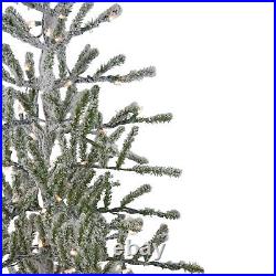 Northlight 5' Medium Flocked Alpine Twig Artificial Christmas Tree White Lights