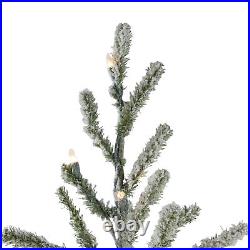 Northlight 5' Medium Flocked Alpine Twig Artificial Christmas Tree White Lights