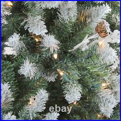 Northlight 6.5' Frosted Sierra Fir Artificial Christmas Tree Clear Lights