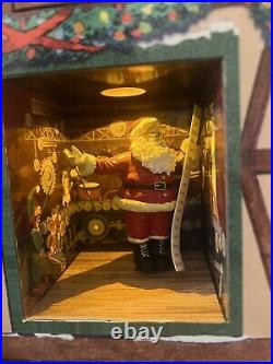 Old World Advent House Calendar Musical Animated Lighted Mr Christmas Tested