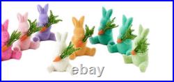 One Hundred 80 Degrees Flock Bunny with Carrot Set of 8