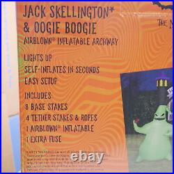Oogie Boogie Halloween Airblown Inflatable Archway Jack Skellington 10 Ft Gemmy