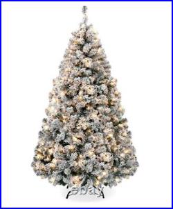Opt for the Best Choice Products 6ft Pre-Lit Christmas Pine Tree adorned with Sn