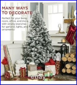 Opt for the Best Choice Products 6ft Pre-Lit Christmas Pine Tree adorned with Sn