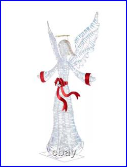 Outdoor Christmas Yard Decorations Holiday Angel Pre Lit 100 LED lights 6FT New
