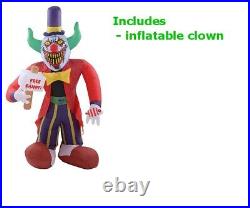Outdoor Halloween Decorations Free Candy Scary Clown Inflatable Airblown 7' Yard