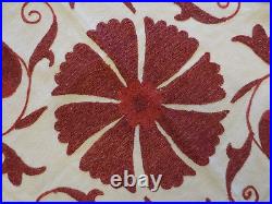 POTTERY BARN Rare New SARITA HANDA Embroidered Holiday Table Throw 50 x 50
