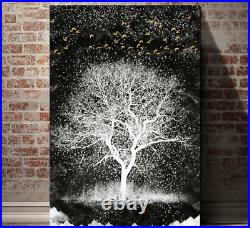 Painting style Square, Painting size 45x60cm Black And White Tree Embroider