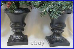 Pair Artificial Potted Pine Trees Christmas Unlit 42 Inch Outdoor Indoor Decor