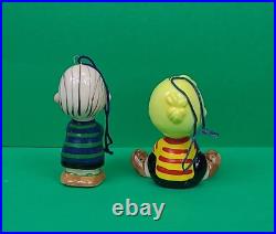 Peanuts Christmas Ornaments 6 Band Members Lucy Linus Schroder Japan 1966 348A