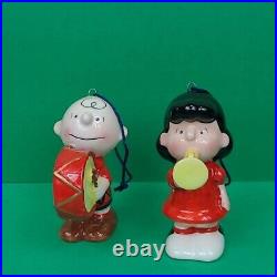 Peanuts Christmas Ornaments 6 Band Members Lucy Linus Schroder Japan 1966 348A