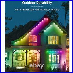 Permanent Outdoor Lamp 240ft Smart RGB 144 LED Eaves Lights APP&Voice Control