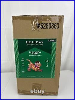 Playful Goldendoodle Holiday Living 24 Christmas Indoor/Outdoor Lighted Decor