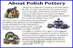 Polish Pottery Wall Jar 5 Flowers On The Lake