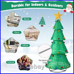 Pop-Up Christmas Tree Pull-Up Artificial Xmas Collapsible Decoration 200 Lights
