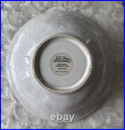 Pottery Barn 12 DAYS CHRISTMAS SERVING BOWL 9 LADIES DANCING RETIRED IVORY 10.5