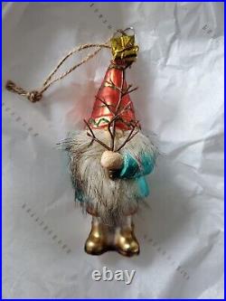 Pottery Barn 12 Gnome of Christmas Ornament Set NIB