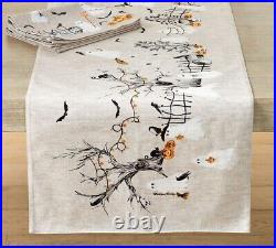 Pottery Barn Halloween Table Runner NWT Scary Squad 18 In X 108 FREE Shipping