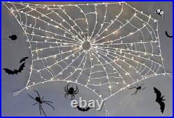 Pottery Barn Lit Crystal Spider Web NEW IN BOX