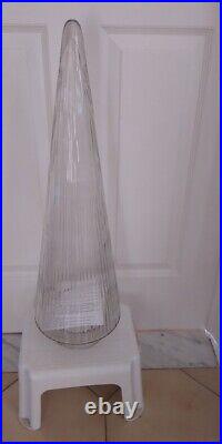 Pottery Barn Ribbed Glass Tree Cloche Large
