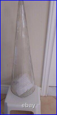 Pottery Barn Ribbed Glass Tree Cloche Large