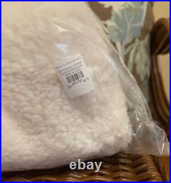 Pottery Barn SEALED Gus The Ghost Halloween Pillow White Sherpa Sold Out NWT