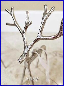 Pottery Barn Tree Limb Stick Silver Reindeers. Beautiful set! HTF
