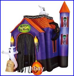 PreLit 12FT Halloween Airblown Inflatable Haunted House Archway Tunnel