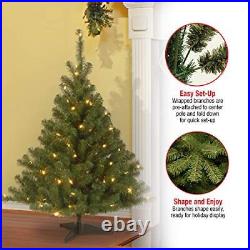 Pre-Lit Artificial Mini Christmas Tree, Green, 4 Feet & Pre-Lit Artificial Ch