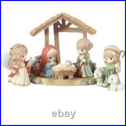 Precious Moments Nativity Set #199301 For Unto Us A Child Is Born Porcelain
