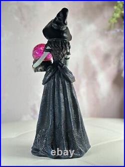 Pretty Witch with Light Up Crystal Ball Figurine 16 Halloween Decor