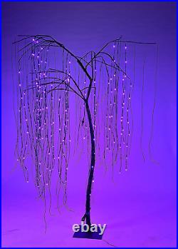Queens of Christmas Halloween Willow LED Tree, 7 ft, Purple