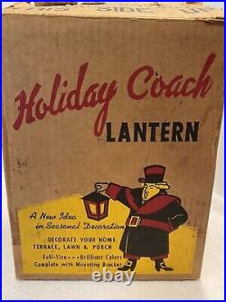 RARE Poloron Vintage Christmas Santa Claus Display Lantern Light WithOriginal Box