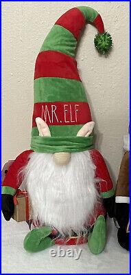 Rae Dunn Christmas Holiday Weighted Gnome Plush Decor Set Of 3