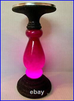 Rare Swirling Purple Pedestal Candle Holder Bath Body Works New in Box