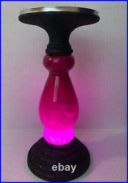 Rare Swirling Purple Pedestal Candle Holder Bath Body Works New in Box