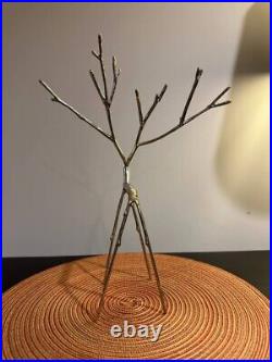 Retired Pottery Barn Sculpted Silver Twig Reindeer Figurine Rare