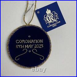 Royal Collection Trust King Charles III Coronation White Ornament Crest Round