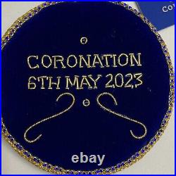 Royal Collection Trust King Charles III Coronation White Ornament Crest Round