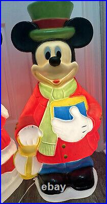 SANTAS BEST Disney Mickey & Minnie Mouse Light-Up Blow Mold Christmas Yard Decor